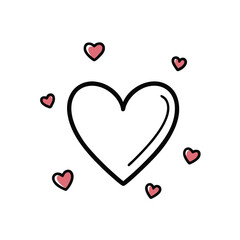 Hand-Drawn Heart Doodle Illustration Vector