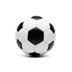 A classic black and white soccer ball with a glossy finish