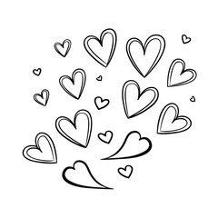 Hand-Drawn Heart Doodle Illustration Vector