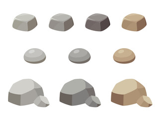 小石のイラスト素材セット