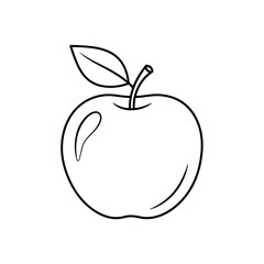 vector illustration of a red apple