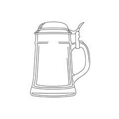 Obraz premium beer mug vector illustration