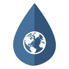 Fototapeta premium Water day globe icon
