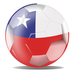 Fototapeta premium Chile flag ball