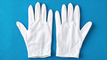 Obraz premium A pair of disposable food service gloves