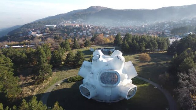 Ilinden Monument 4K. Makedonium. Krushevo. Cemetery. Spomenik. North Macedonia