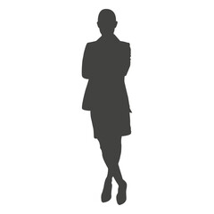 Businesswoman casually standing silhouette