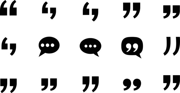 Quotation Marks And Punctuation Symbols Double And Single Inverted Quotes