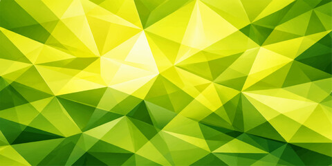 Obraz premium Green abstract geometric background featuring a futuristic mosaic of light triangle patterns and polygon shapes in a creative vector illustration design