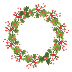 Fototapeta premium Christmas wreath candy canes icon 14