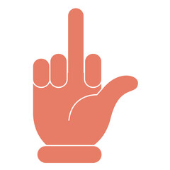 Obraz premium Hand middle finger icon
