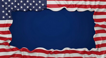 Fototapeta premium Patriotic presidents day background with american flag design