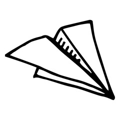 Paper plane doodle icon © Vexels