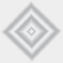 Abstract Geometric Diamond Shape with Transparent Gradient Effect, Concentric Squares and Soft Light, Minimalist Design Element