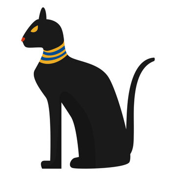 Egiptian cat statue illustration
