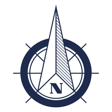 Nautical north arrow ubication