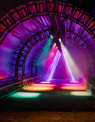 1970s Style Disco Tent On An Christmas & Winter Light Trail In Oxfordshire