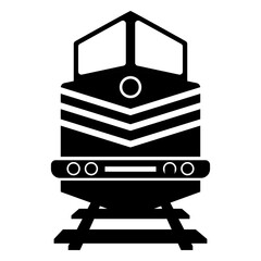 Steam locomotive pilot railway silhouette © Vexels