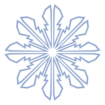 Snowflake pattern winter stroke