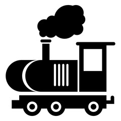 Steam locomotive retro pilot silhouette © Vexels