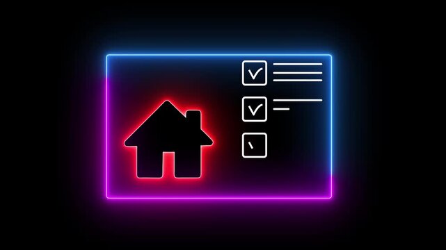 Property tax checklist and financial concept on the transparent background. digital tools to manage housing tax forms, payments, and income records for real estate assets. 4k ..