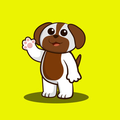 Obraz premium cute dog puppy character