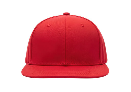 Red baseball cap isolated on transparent background