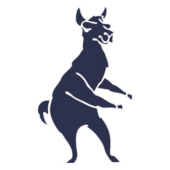 Fototapeta premium Llama dance dancing detailed silhouette