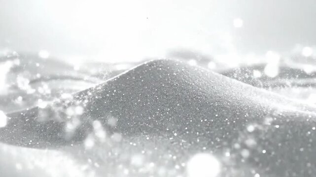 Elegant white fabric with soft folds and shimmering bokeh lights, creating a luxurious background.