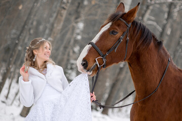 Funny Wedding Moment With Horse And Dress
