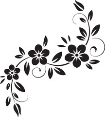 Obraz premium Floral design element with leaves and flowers