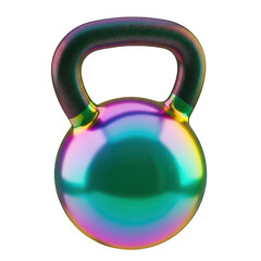 Vibrant kettlebell on white background
