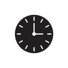Minimal Clock Icon Time Schedule Deadline Symbol