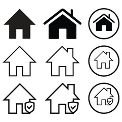 Obraz premium Home House and Real Estate Vector IconsHome House and Real Estate Vector Icons