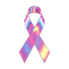 Vibrant awareness ribbon symbolizing hope and support