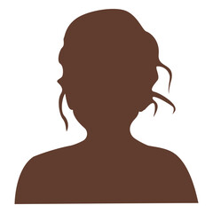 Anonymous avatar girl tousled hair