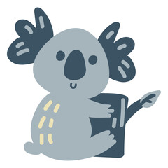 Cute happy koala flat koala © Vexels
