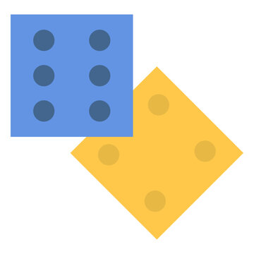 2 dices flat