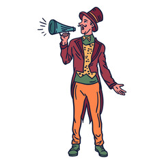 Host circus hand drawn © Vexels