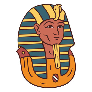Egyptian symbol mummy hand drawn