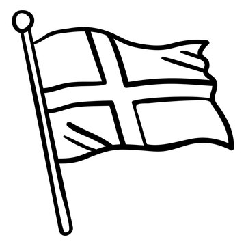 Waving flag denmark stroke