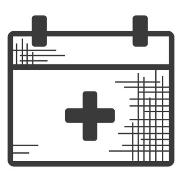Hospital calender black and ahite icon