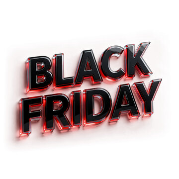 Black Friday promotional graphic sign designed to boost sales and attract customer attentionWith transparent  background and shadow