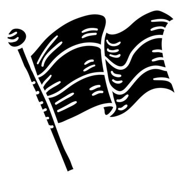 Austrian flag symbol handdrawn design