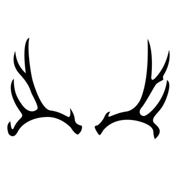 Deer antler mule silhouette