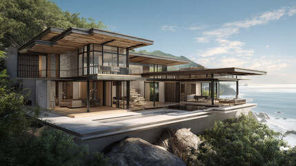Fototapeta premium property with interior and exterior