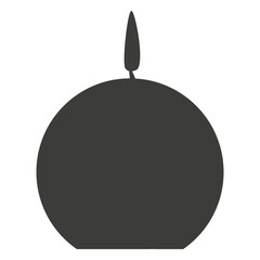Fototapeta premium Rounded candle light silhouette