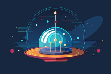 field dome sensing incoming data particles © MI DESIGN