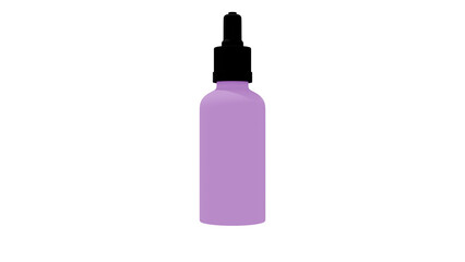 Purple plastic spray bottle with black nozzle, isolated on transparent background. Ideal for packaging, cosmetics, cleaning, or product design visuals