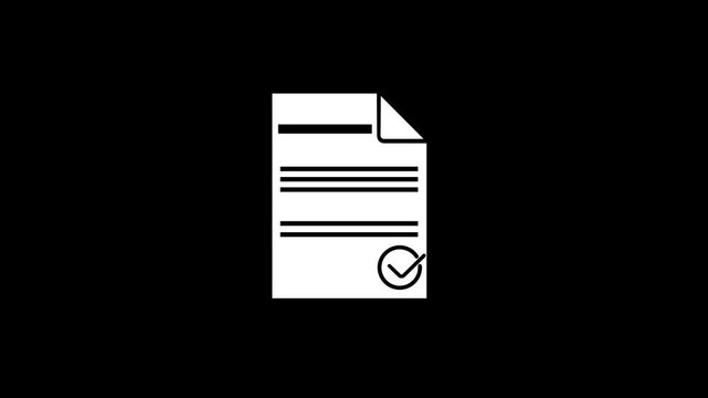 Document file icon element animated video